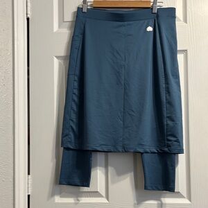 SNOGA SKIRT TEAL Blue Skirt with Attached Leggings